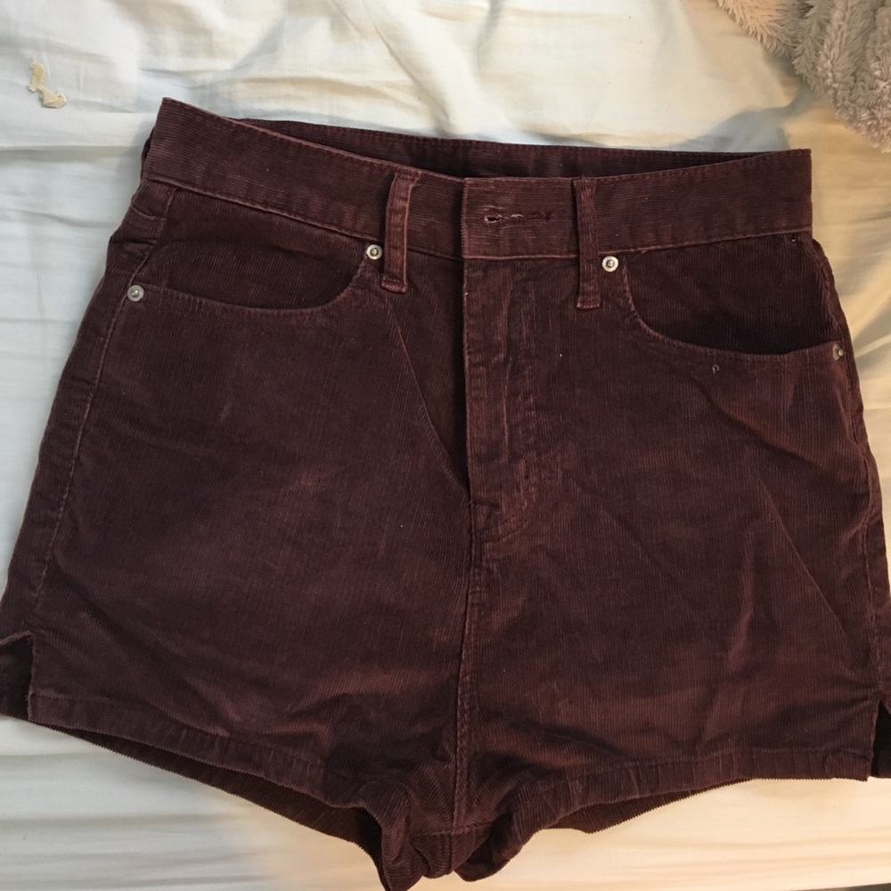 Urban outfitters burgundy corduroy shorts