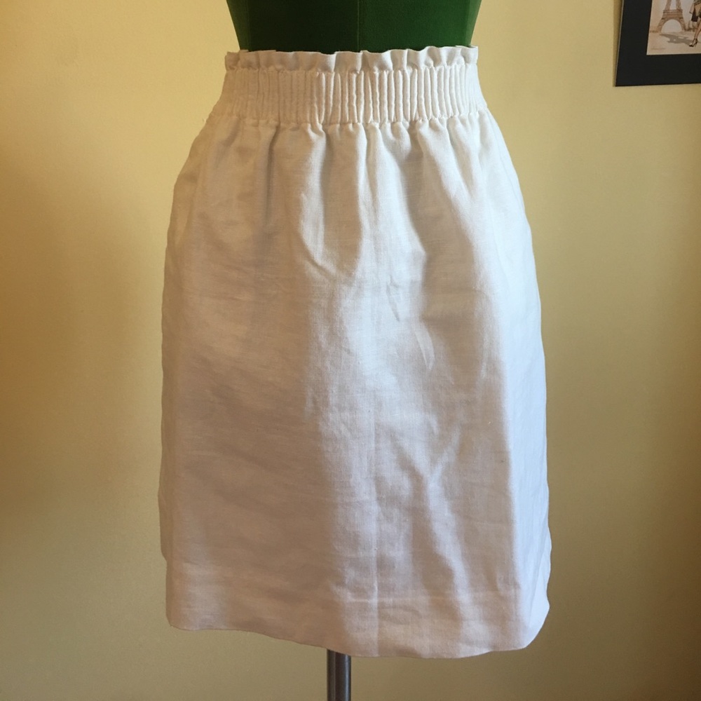 J. Crew Linen Cotton Sidewalk Skirt