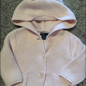 Baby pink bear hoodie gap 3-6 mo