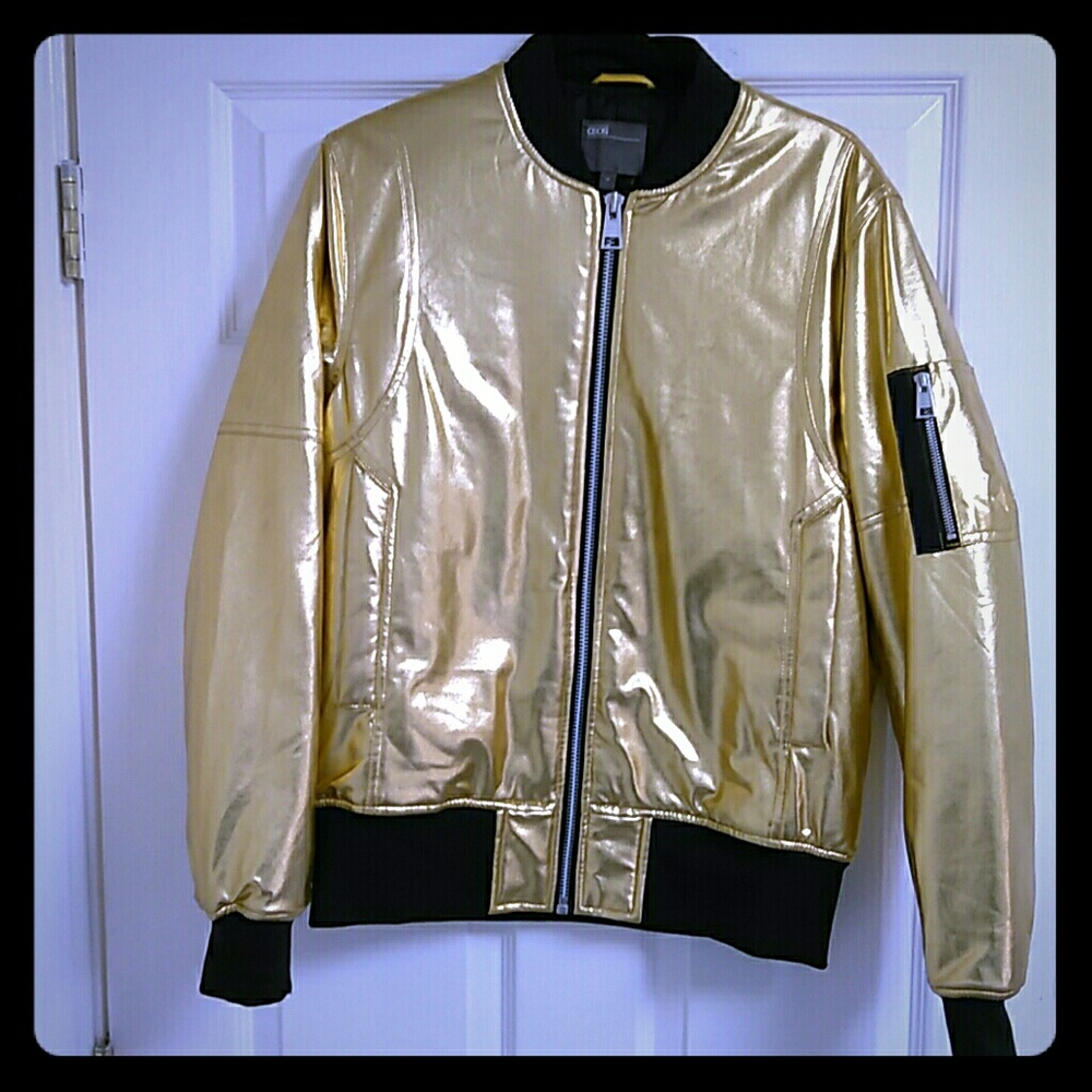 Asos Gold Bomber jacket