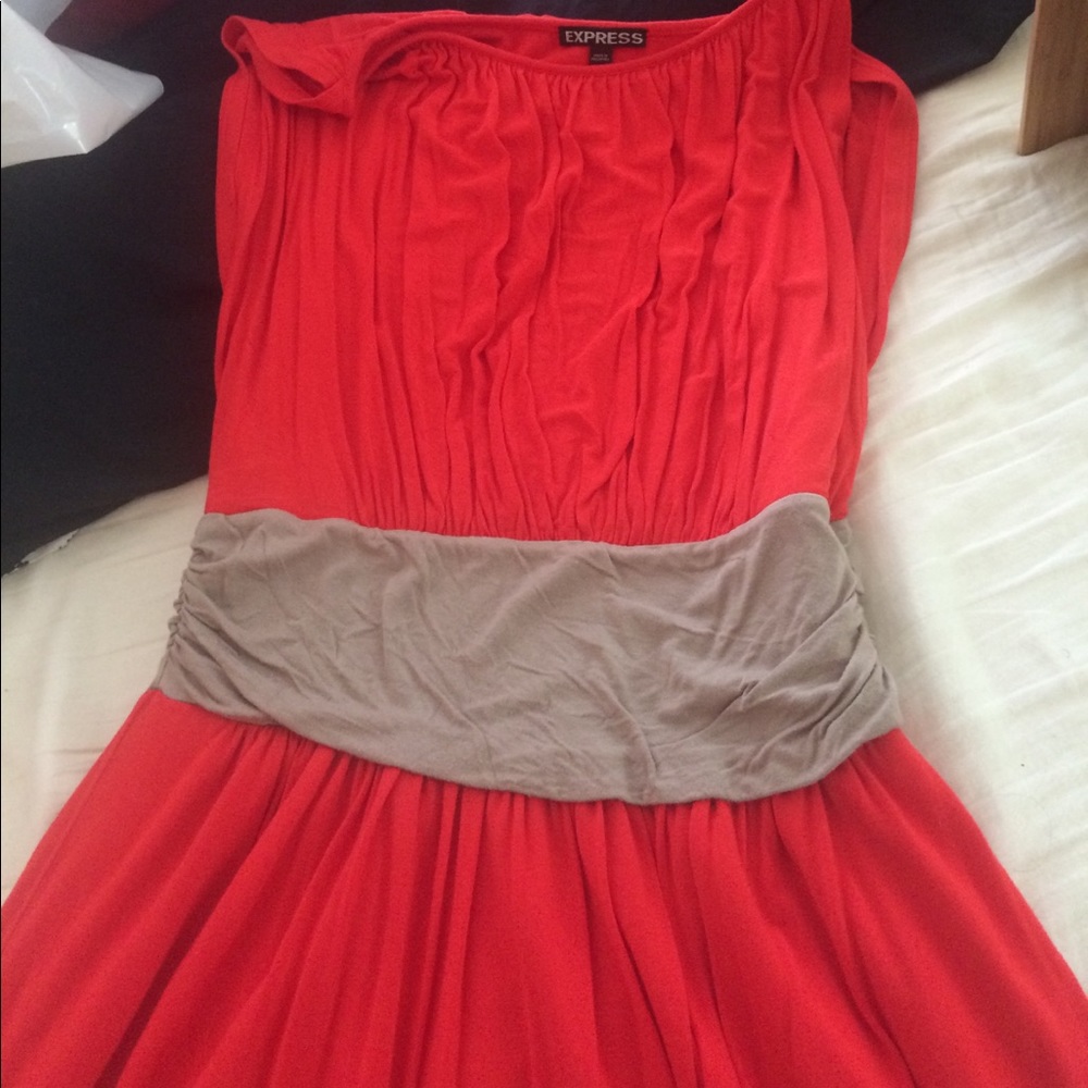 Express orange dress