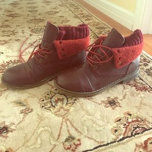 Brand New Ankle Booties with built-in sock detail