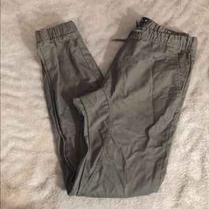 Red rhino olive green twill joggers