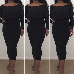 Plus size off the shoulder dress