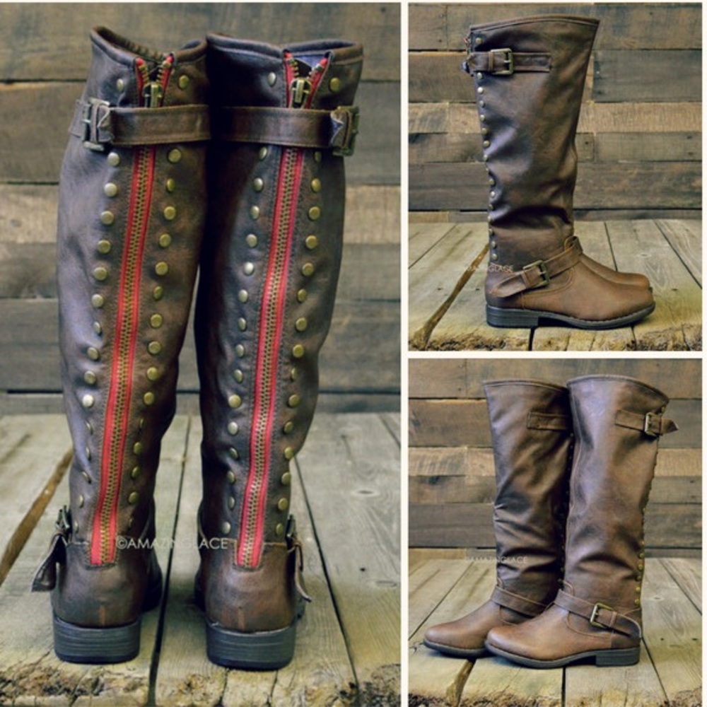 Steve Madden Lynx Leather riding boot