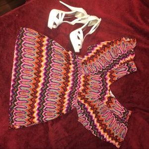 Print Vneck Tunic