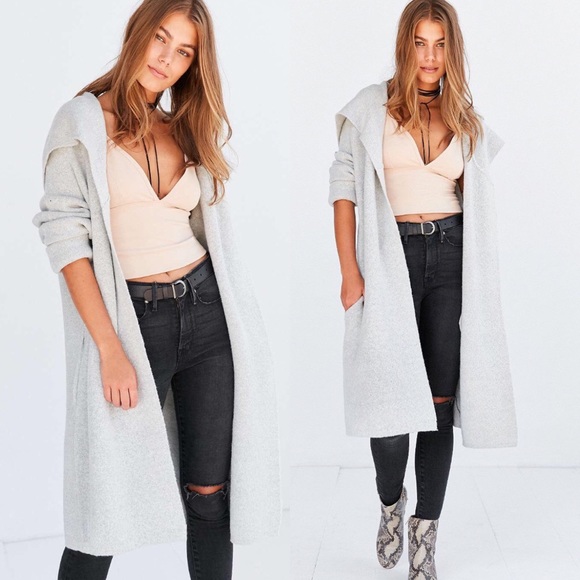 Urban Outfitters Sweaters - KIMCHI BLUE-Bleeker Hooded Longline Sweater Coat