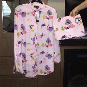 Brand new with tags banana republic shirt n clutch