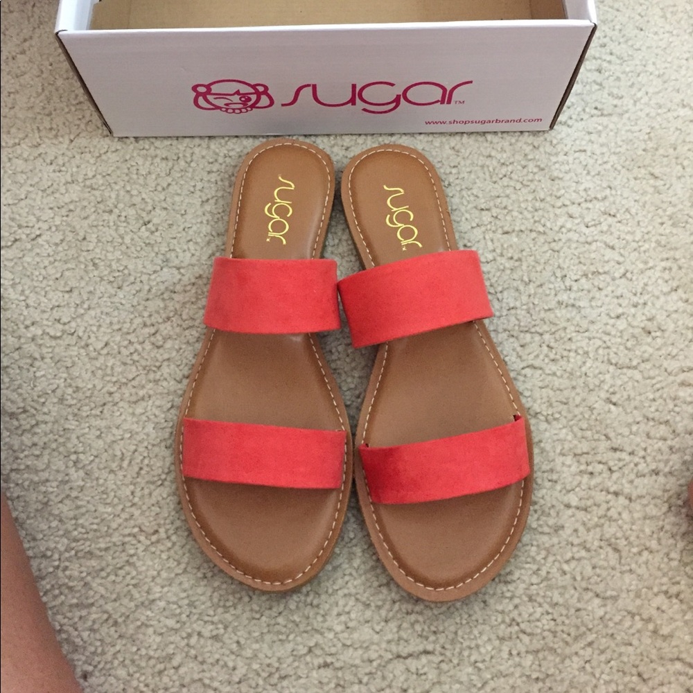 Coral sugar sandals