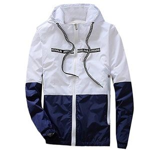 Mens Casual Spell Color Sun Protection Slim Jacket