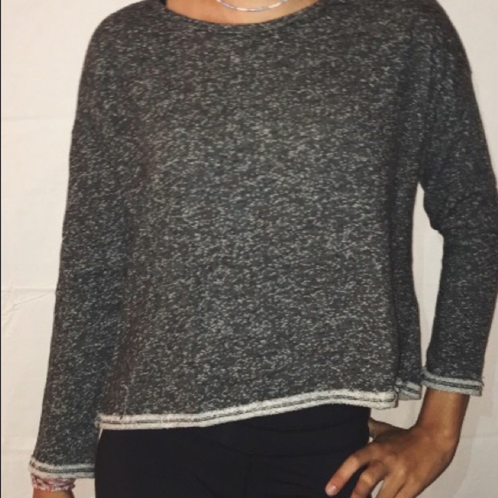Grey sweater wig crochet back