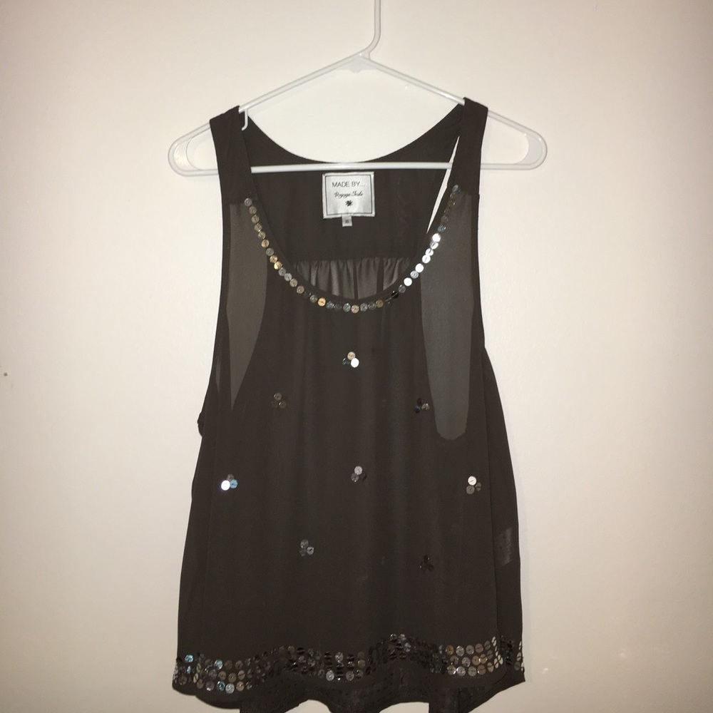 Vintage Trade size XS sheer sequence tank