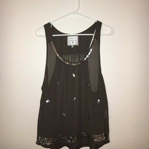 Vintage Trade size XS sheer sequence tank