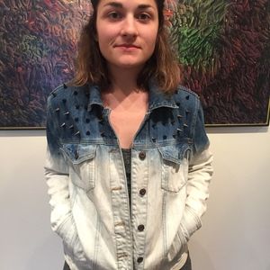 Forever 21 Studded and Ombre Denim Jacket