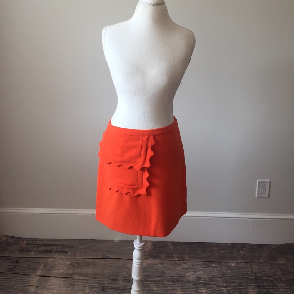 Modern Victoria Beckham Orange Mini Skirt