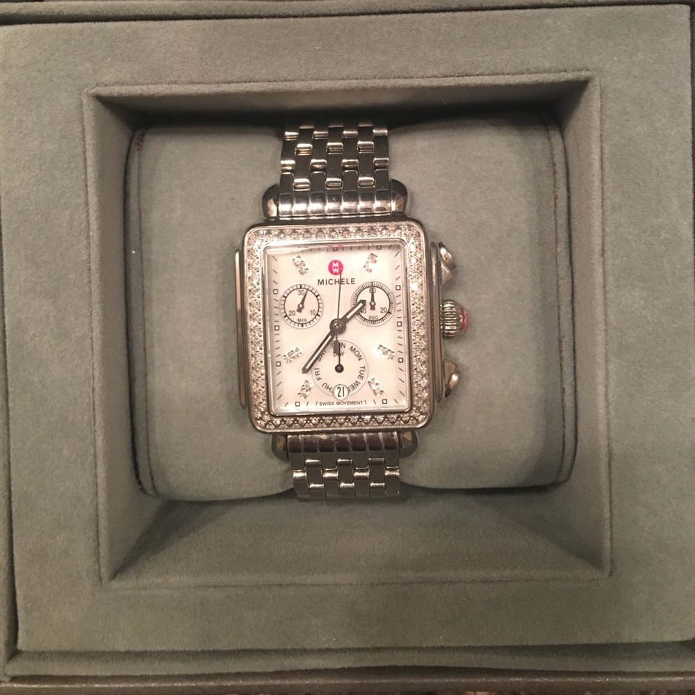 Michele Art Deco Diamond Watch
