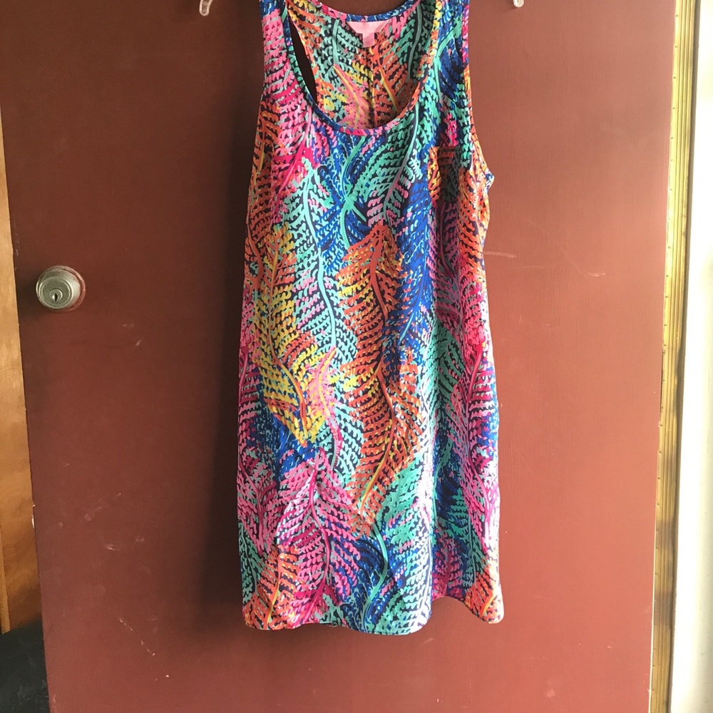 Lilly Pulitzer Dress Large 100%silk