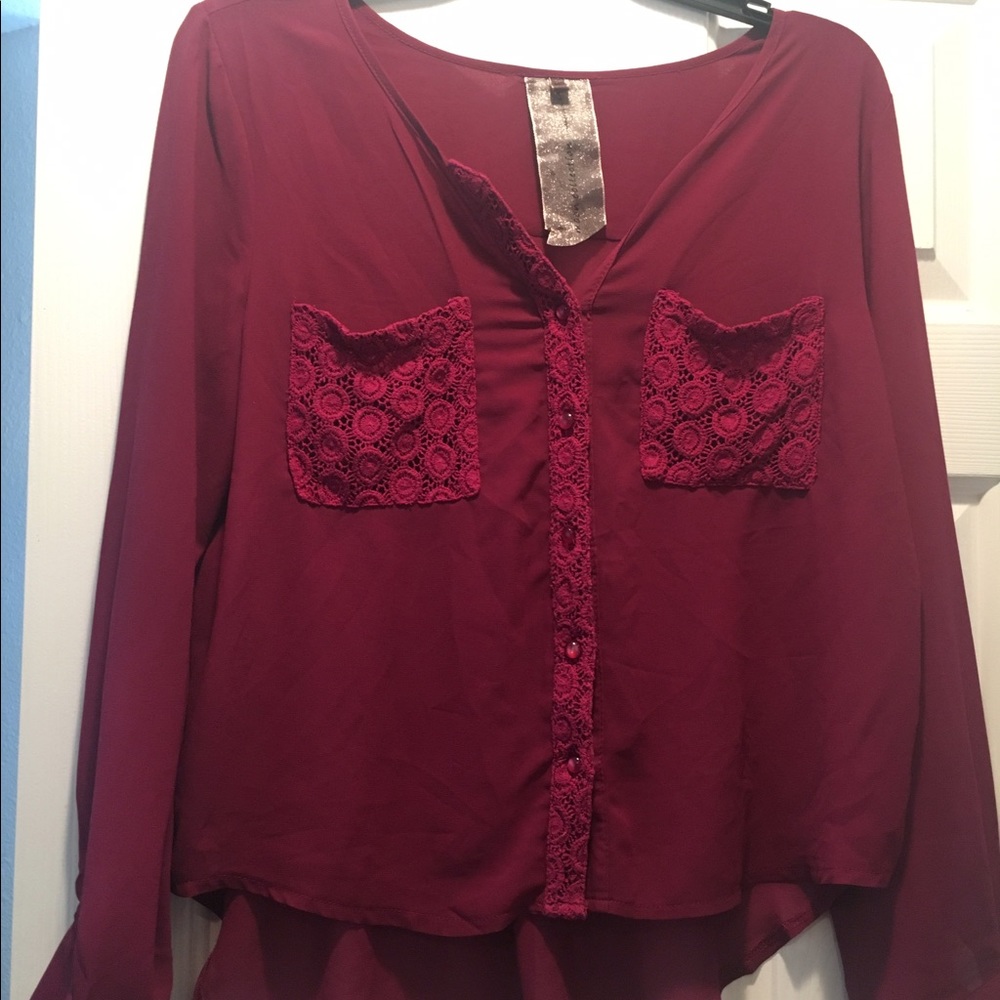 Burgundy Moon Collection blouse- size M