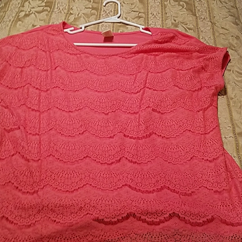 lace short sleeve top