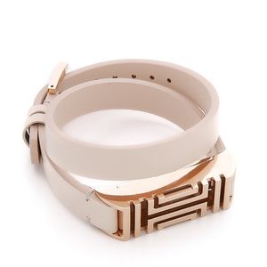 Tory Burch Fit Bit Leather Wrap Bracelet