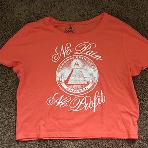 NO PAIN NO PROFIT CROPTOP ☄️