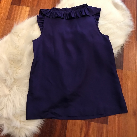 J.Crew silk pleated Posy top - Picture 3 of 4