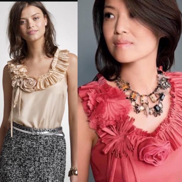 J.Crew silk pleated Posy top - Picture 4 of 4