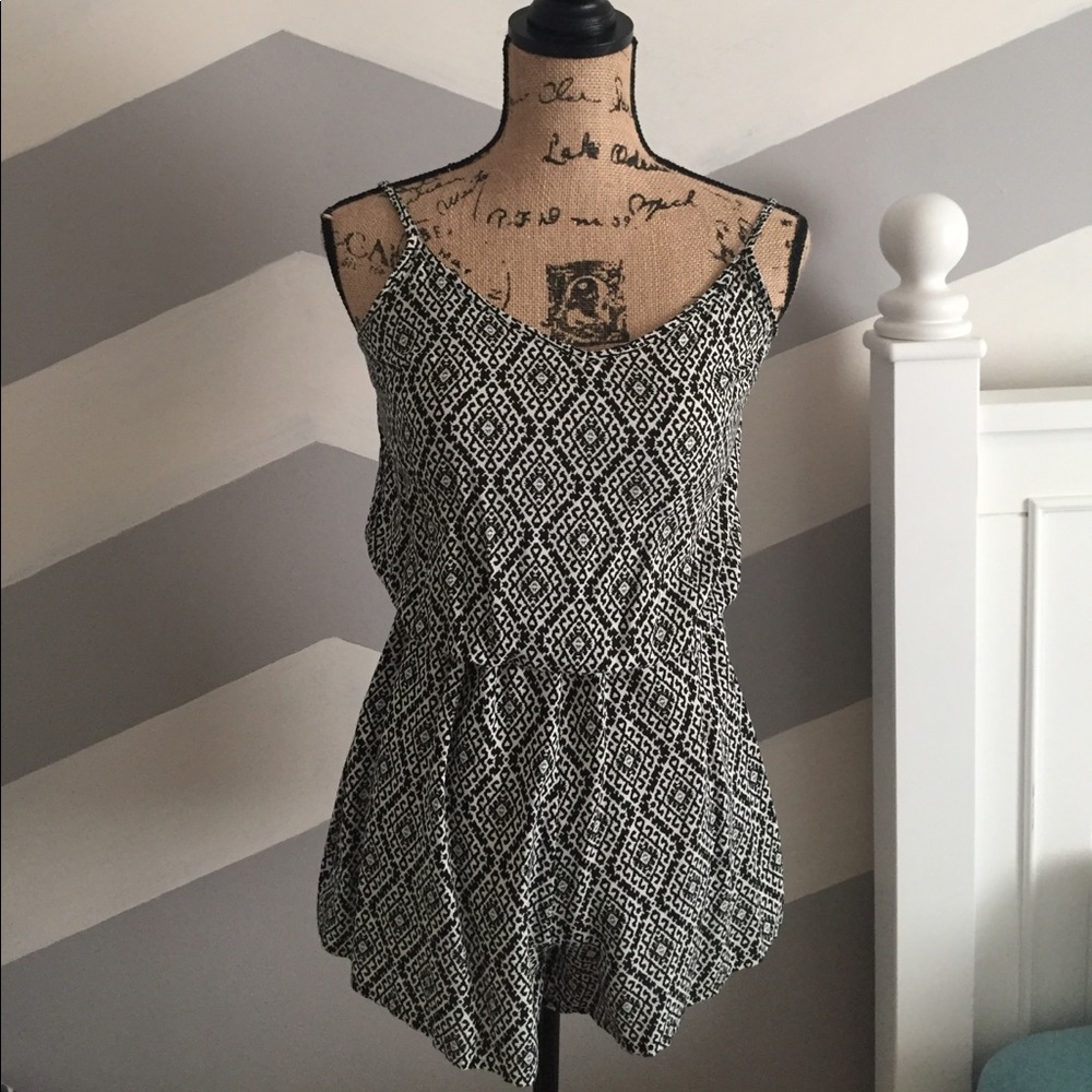 Black and white romper