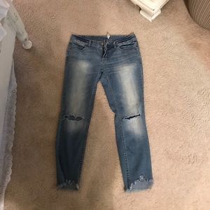 Free People Crops! With holes in knees