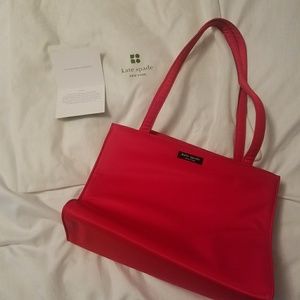 Red satin Kate Spade Purse
