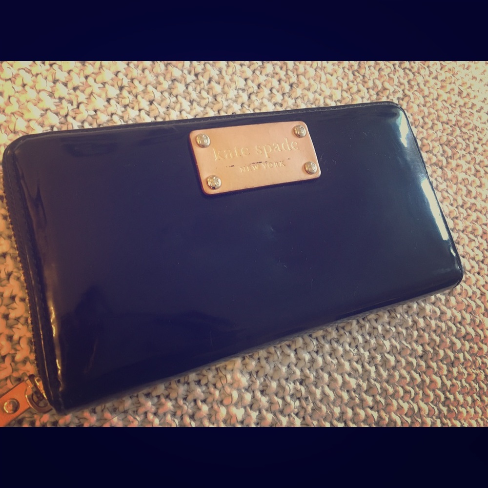 Kate Spade Black Patent Leather Wallet