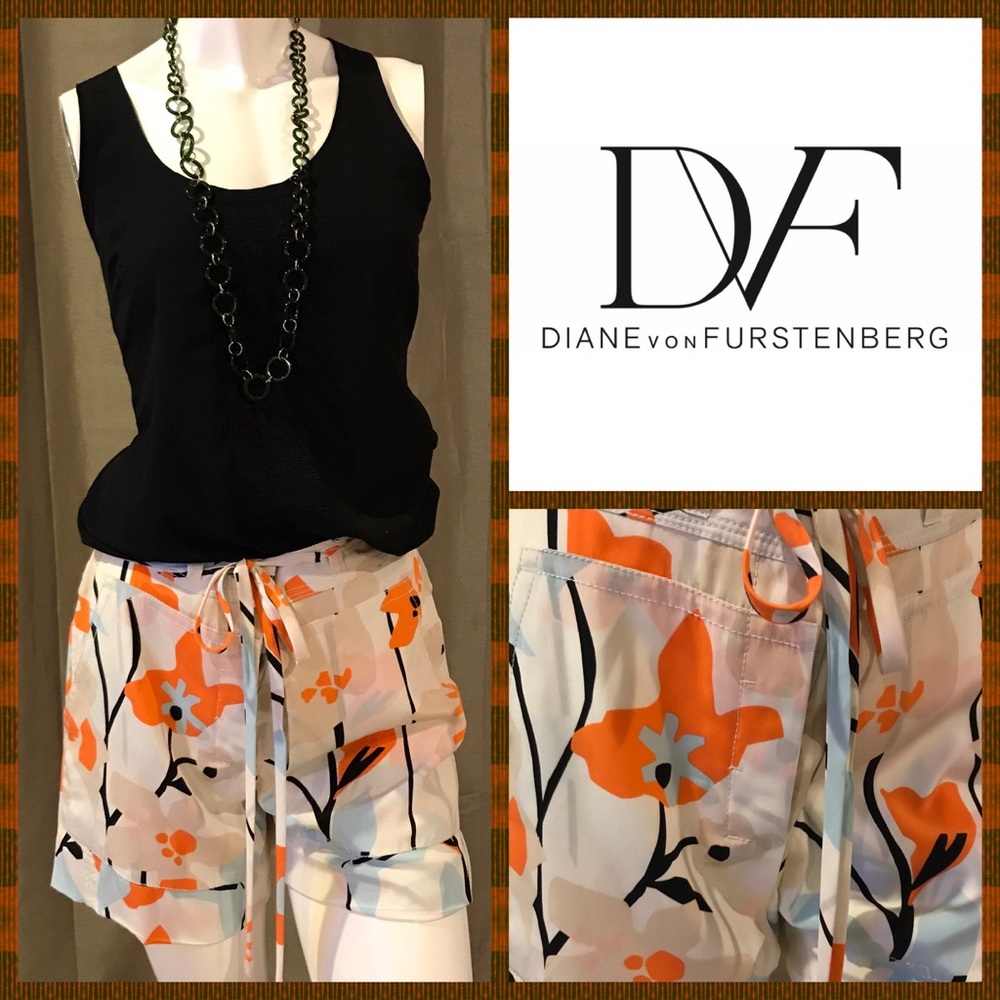 DVF Floral Print Shorts