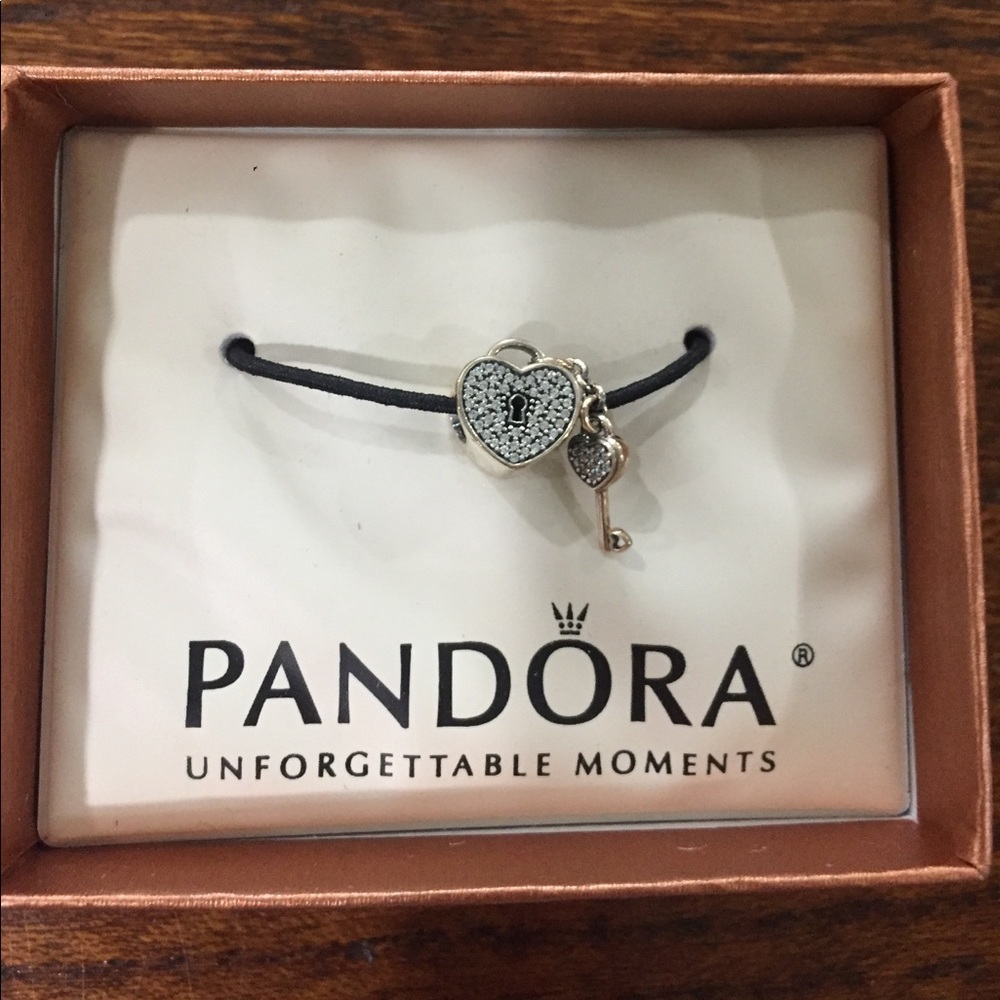 Pandora Heart and Key Charm