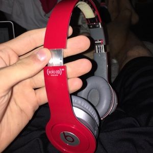 Beats solo special edition red headphones