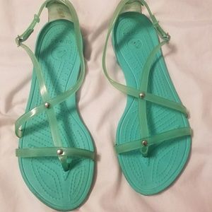 Aqua Crocs Sandals