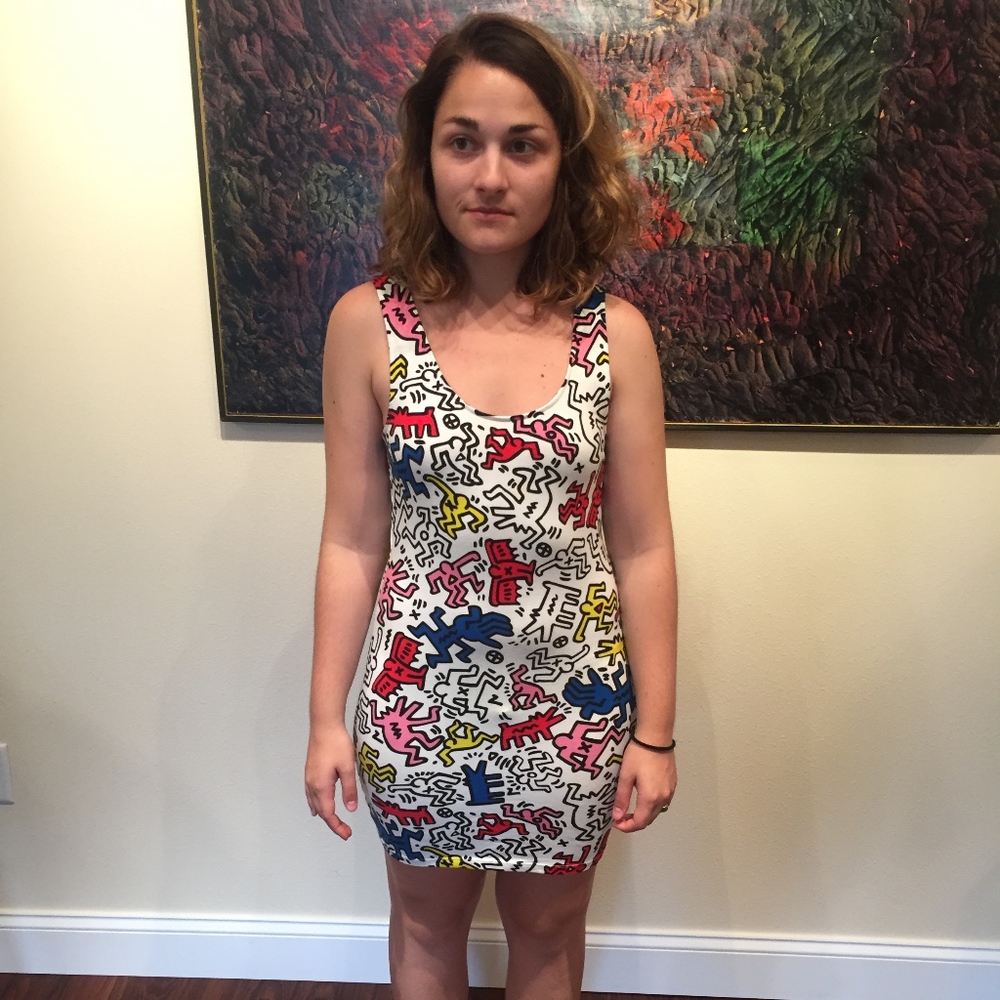 Forever 21 Keith Haring Body Con Dress