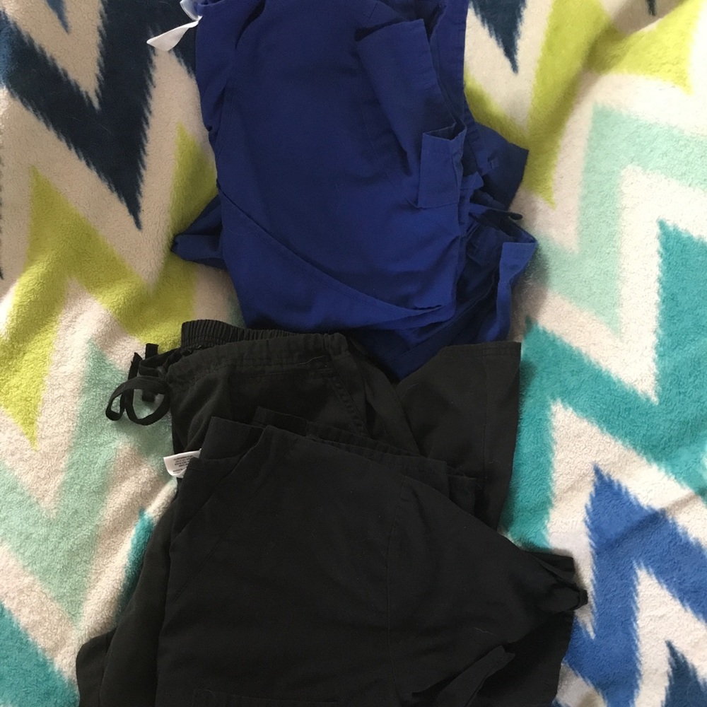 Xs-small black and blue set