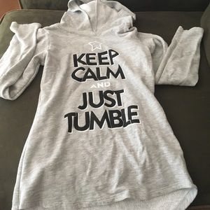 Girls hoodie from Justice. "Keep calm just tumble"