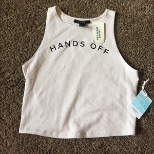 BRAND NEW "HANDS OFF" CROPTOP