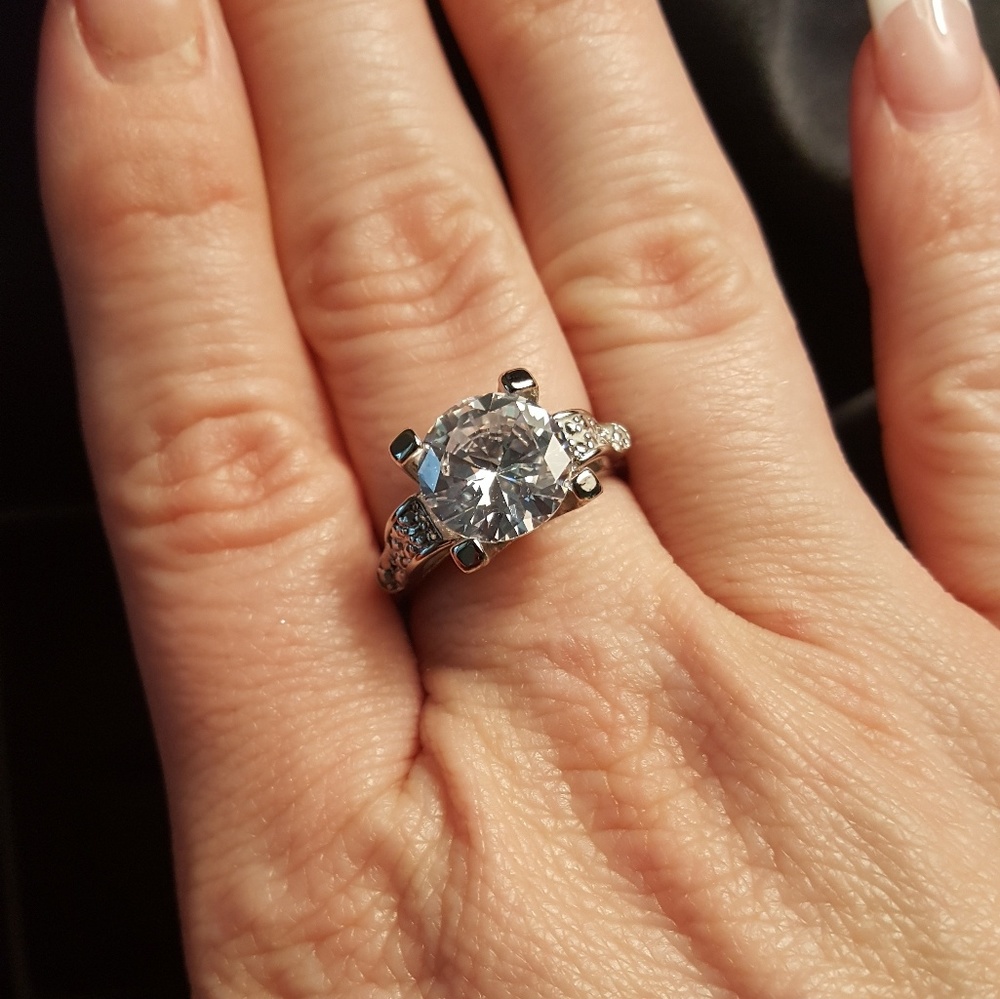 Clear stone cocktail ring