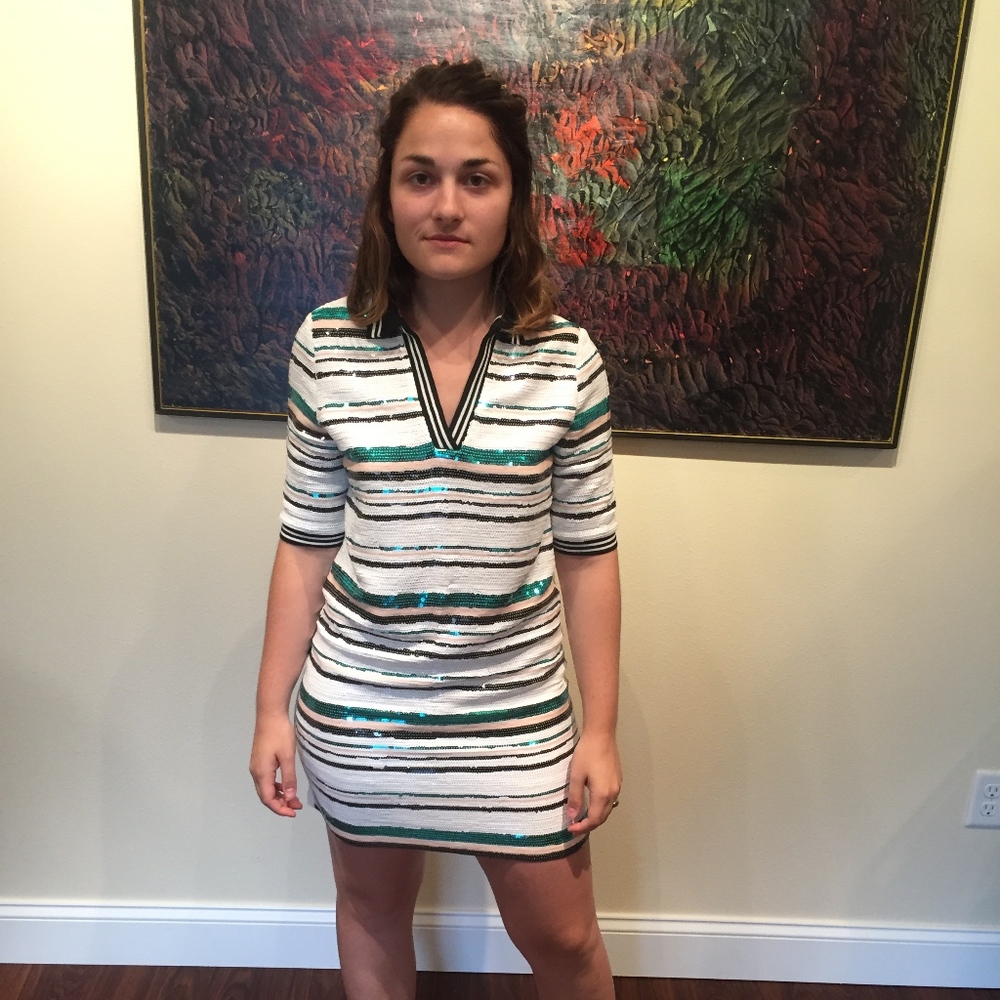 Nasty Gal Sequin Polo Dress