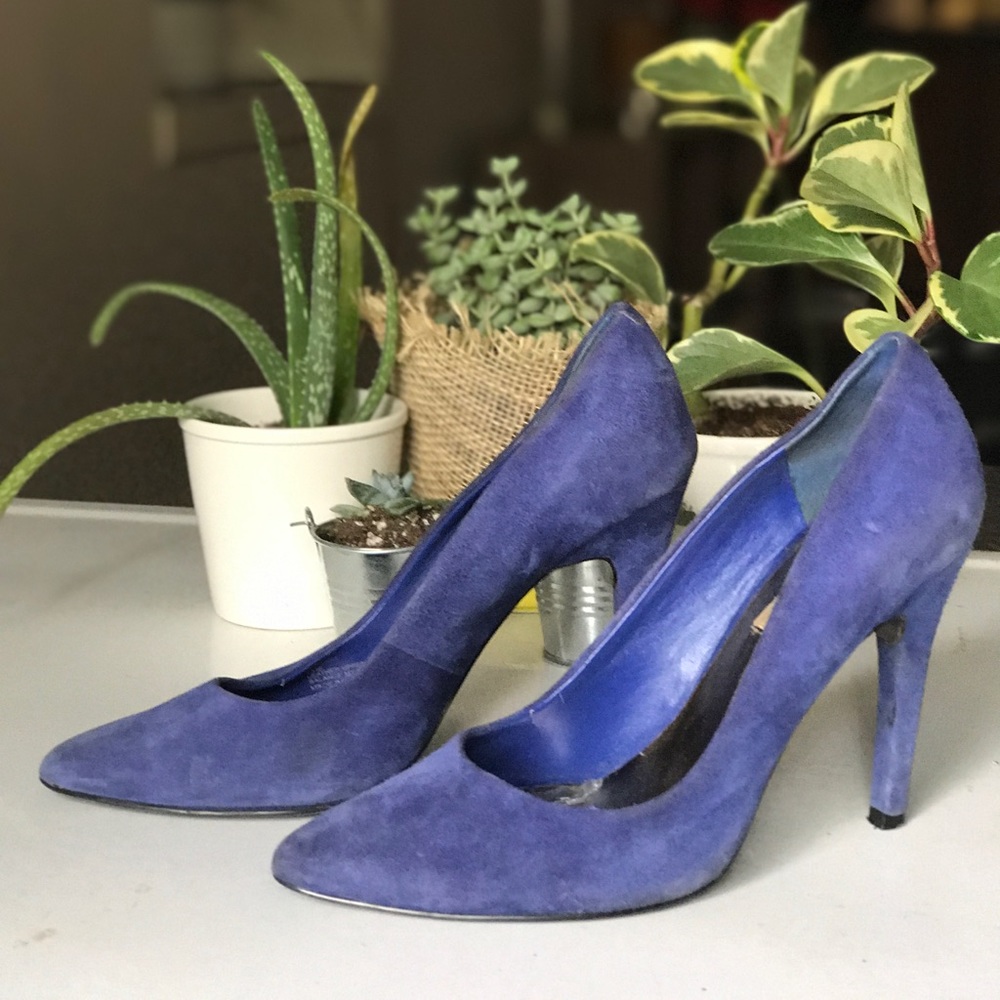 Steve Madden Blue Suede Shoes