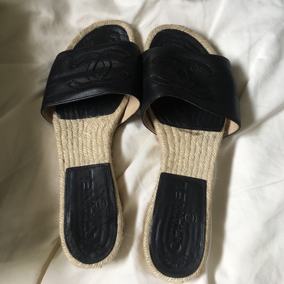 CHANEL Shoes - Chanel slide espadrilles