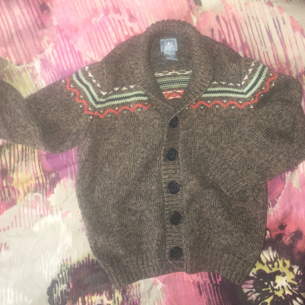 Little grown man button up sweater