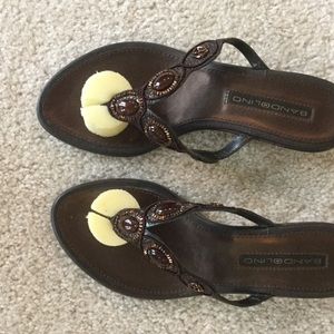 Brown Bandolino Sandler with Brown stones