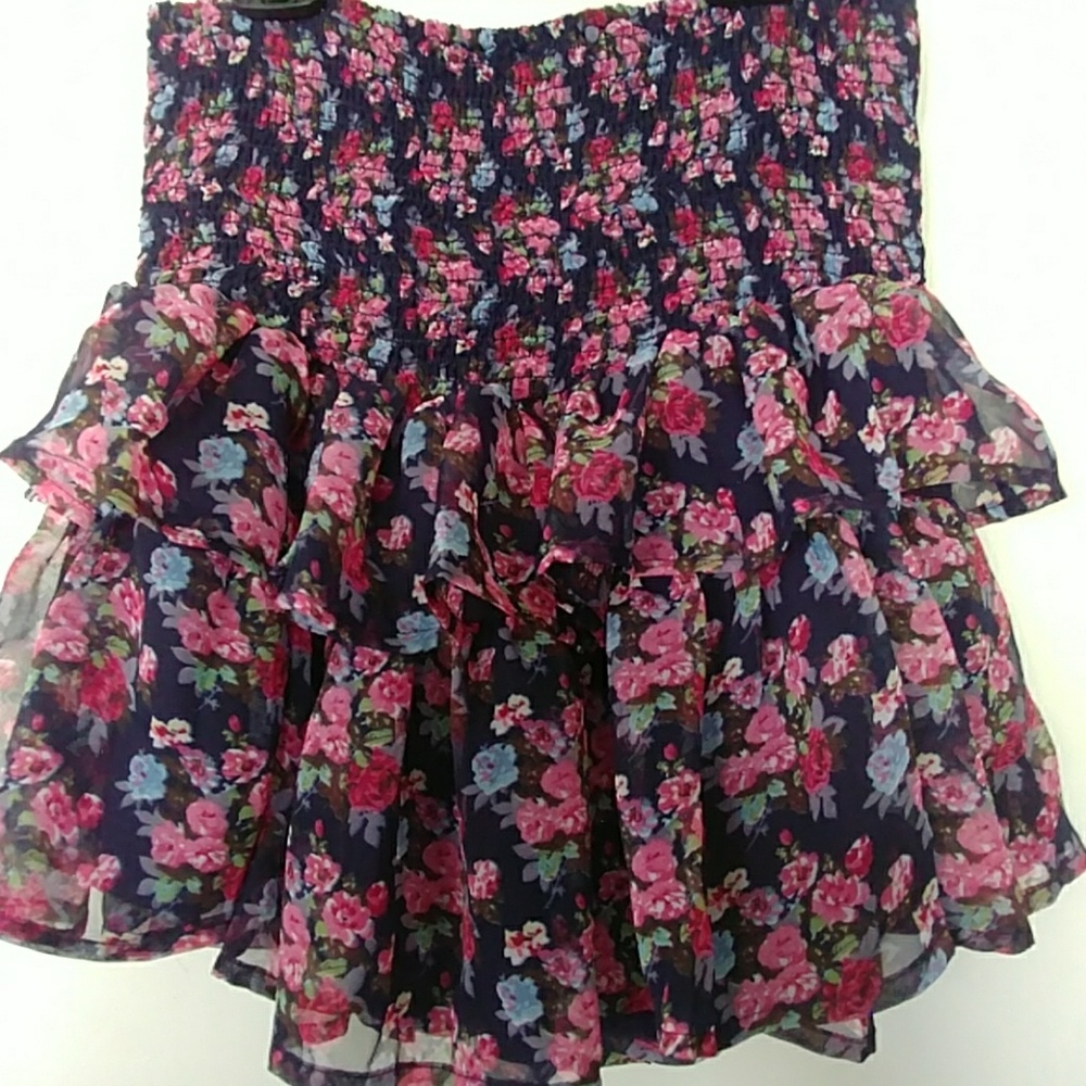 💜💜NASTY GAL HIGH WAIST FLORAL MINI SKIRT SIZE L - Picture 2 of 8