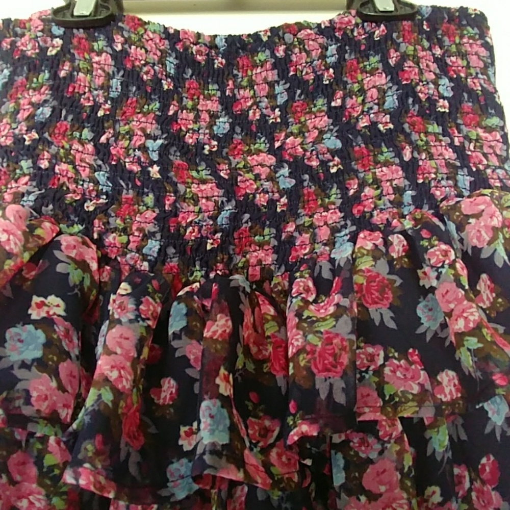 💜💜NASTY GAL HIGH WAIST FLORAL MINI SKIRT SIZE L - Picture 3 of 8
