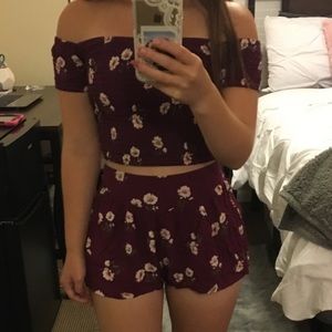 Forever 21 crop top and shorts set