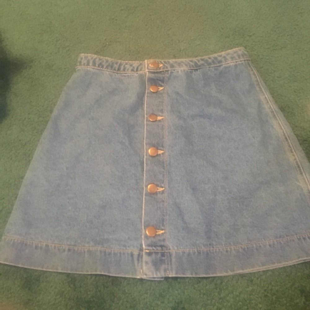 American Apparel Button down skirt,denim