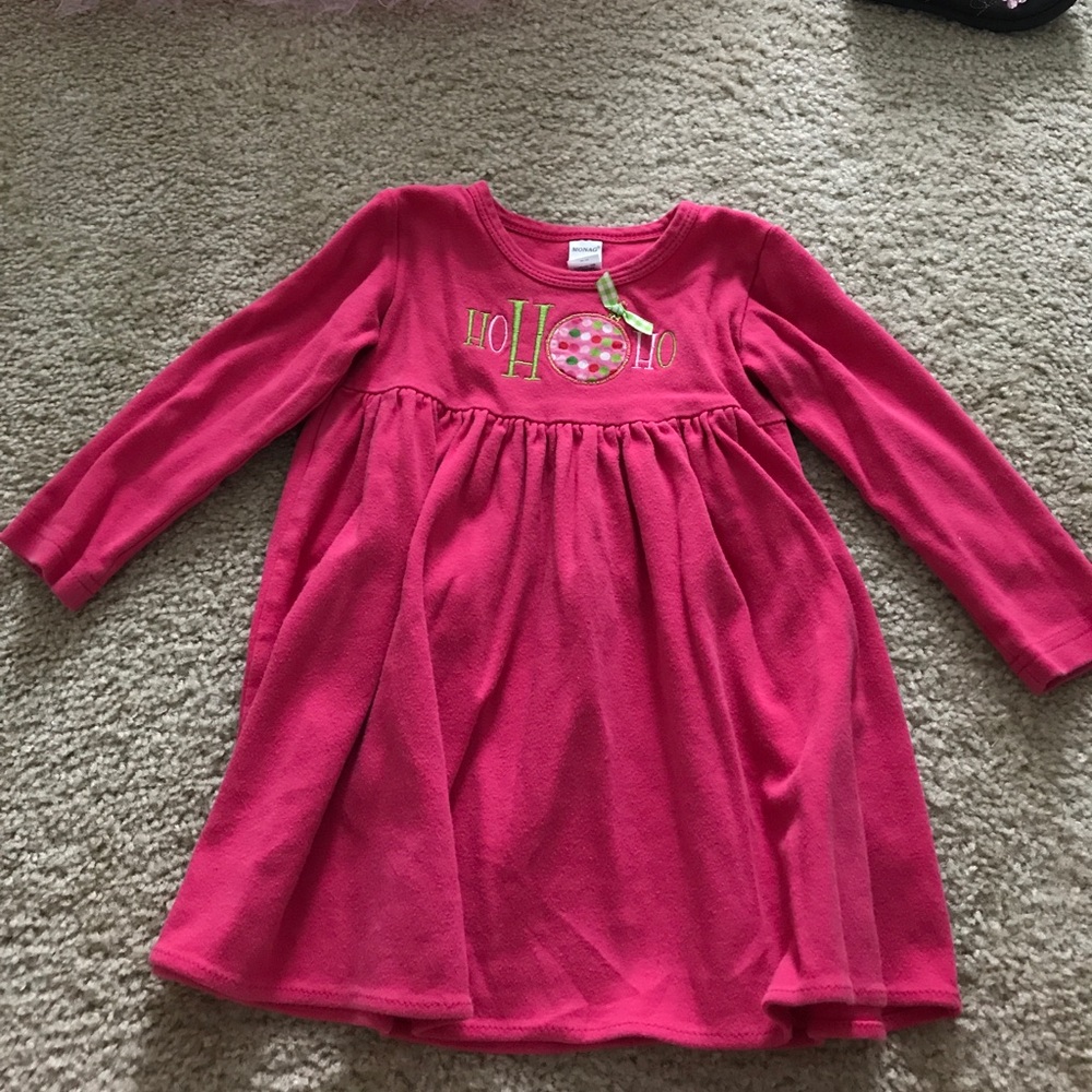 18 month pink 'Ho Ho Ho' appliquéd dress.